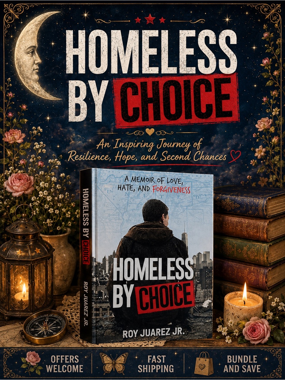 Homeless By Choice Roy Juarez Jr Memoir Paperback Book New